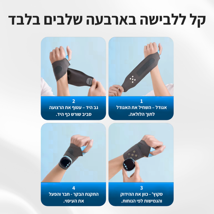 מעסה הידיים 3 ב1 - מכשיר להקלה בכאבי ידיים ושורש כף היד